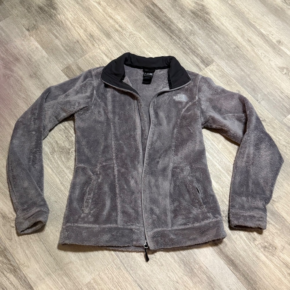 The North Face Women's Fleece Jacket Full Zip Gray Size S